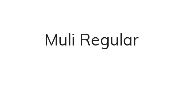 Muli Regular Logo