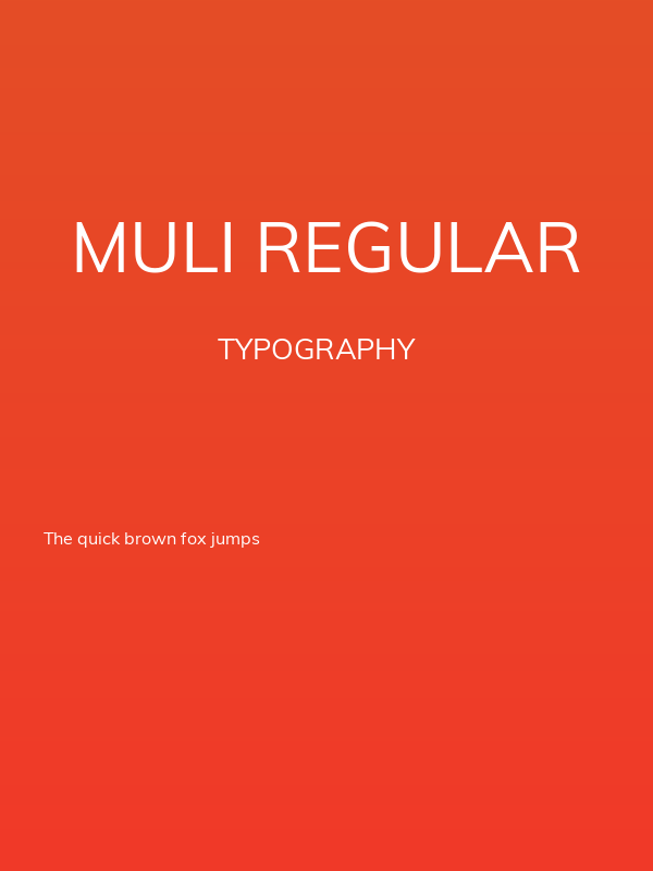 Muli Regular Poster