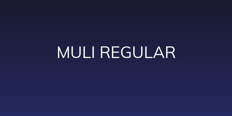 Muli Regular Social Header
