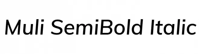 Muli SemiBold Italic  Descarca Fonturi Gratis