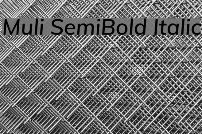 Muli SemiBold Italic Font examples