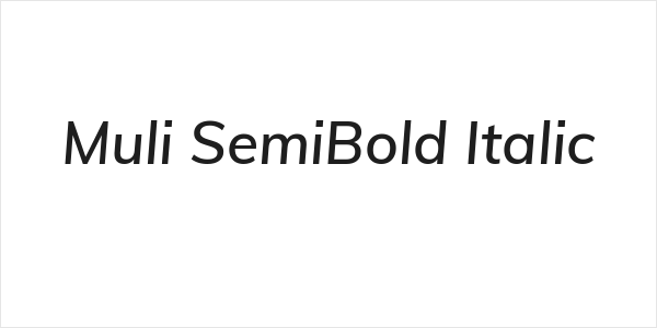 Muli SemiBold Italic Logo