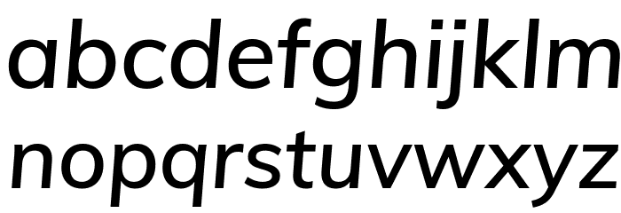 Muli SemiBold Italic Font LOWERCASE