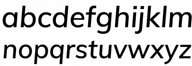 Muli SemiBold Italic Font LOWERCASE