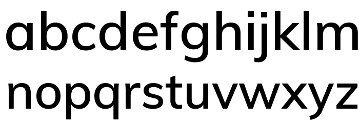 Muli SemiBold Font LOWERCASE