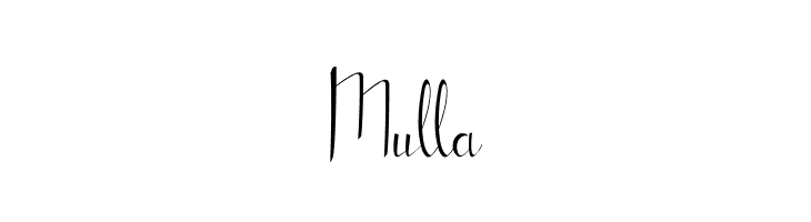 Mulla  font caratteri gratis