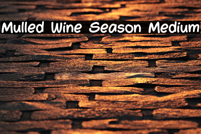 Mulled Wine Season Medium Font examples