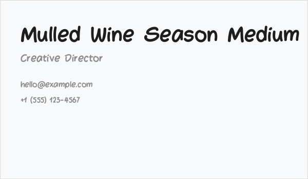 Mulled Wine Season Medium Business Card