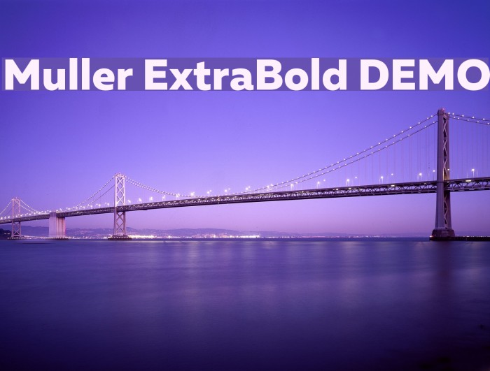 Muller ExtraBold DEMO Font examples