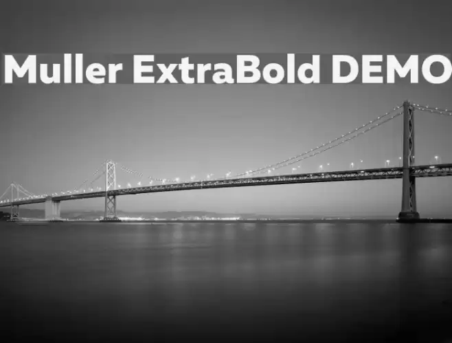 Muller ExtraBold DEMO Font examples