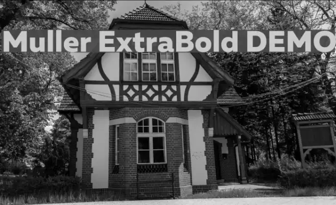 Muller ExtraBold DEMO Font examples