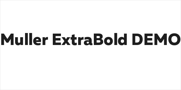 Muller ExtraBold DEMO Logo