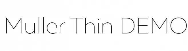Muller Thin DEMO  免费字体下载
