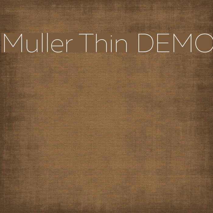 Muller Thin DEMO Font examples