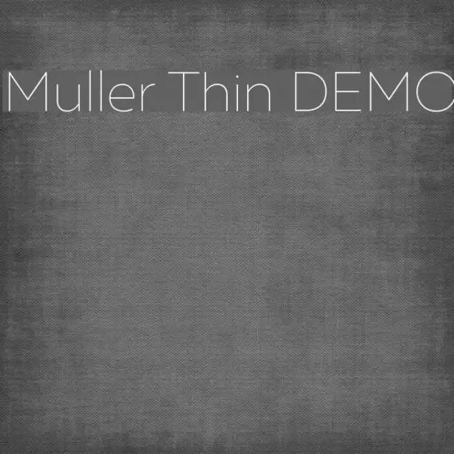 Muller Thin DEMO Font examples