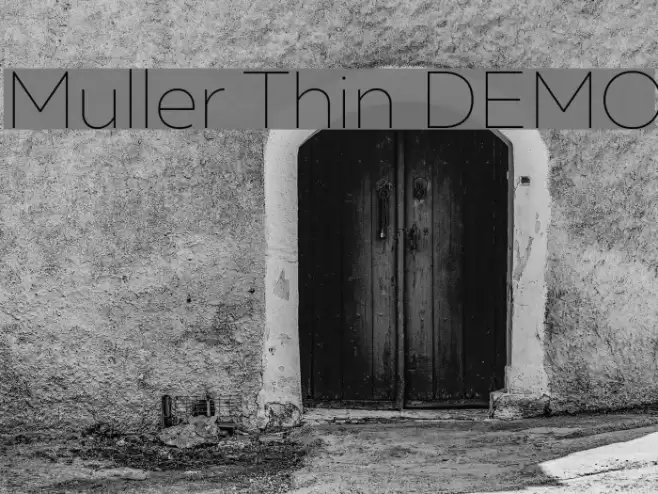 Muller Thin DEMO Font examples