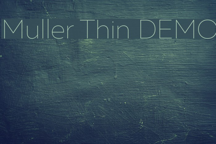 Muller Thin DEMO Font examples