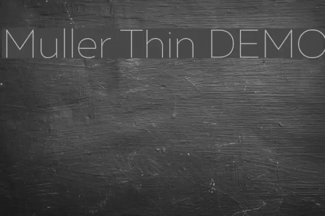 Muller Thin DEMO Font examples