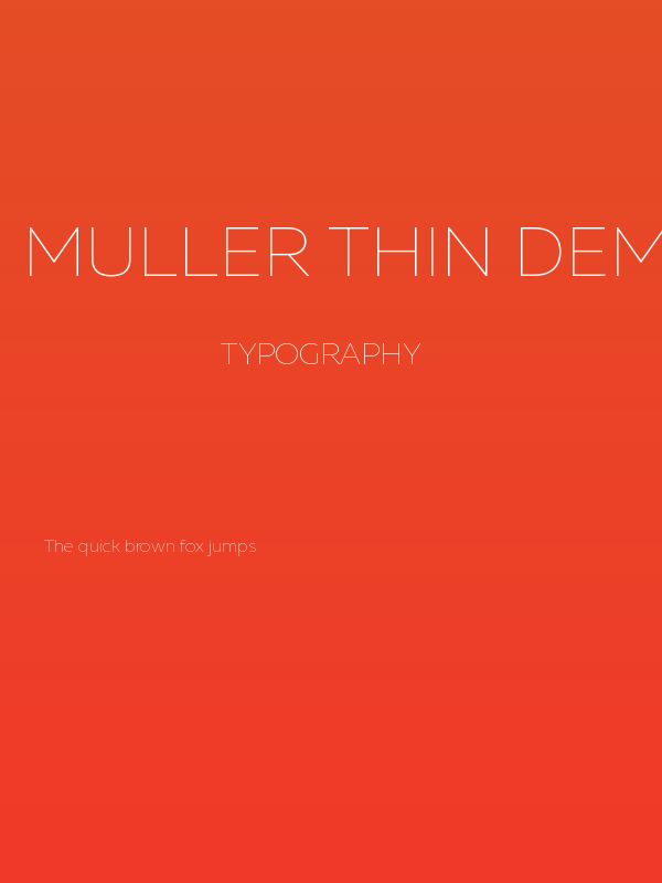 Muller Thin DEMO Poster