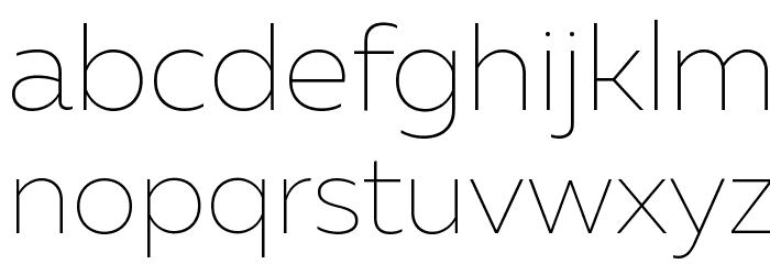 Muller Thin DEMO Font LOWERCASE