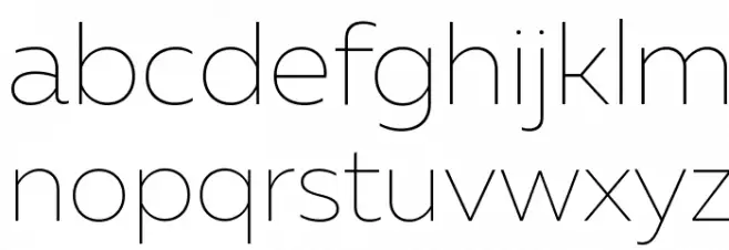 Muller Thin DEMO Font LOWERCASE