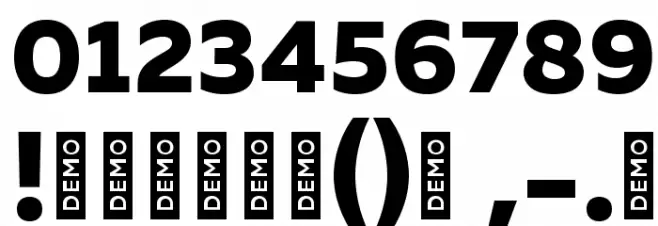MullerExtraBoldDEMO Font OTHER CHARS