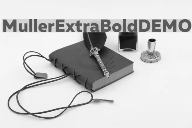 MullerExtraBoldDEMO Font examples
