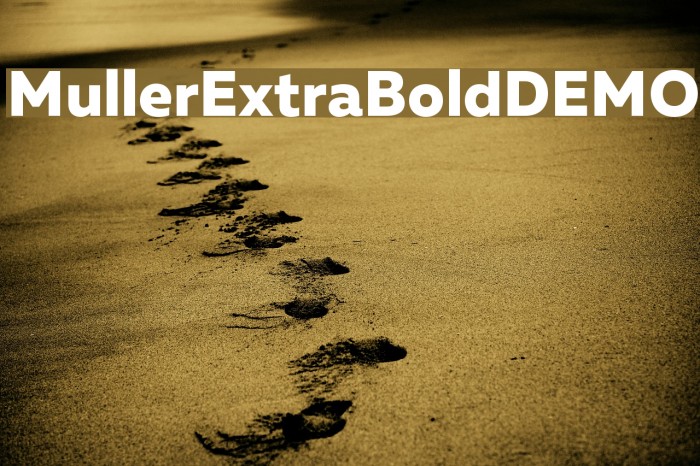 MullerExtraBoldDEMO Font examples