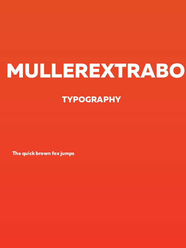 MullerExtraBoldDEMO Poster