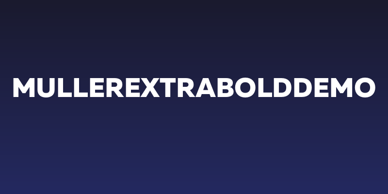 MullerExtraBoldDEMO Social Header