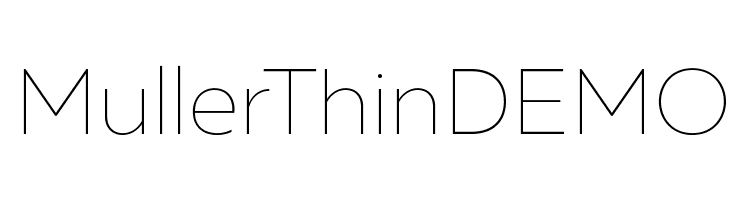MullerThinDEMO Font