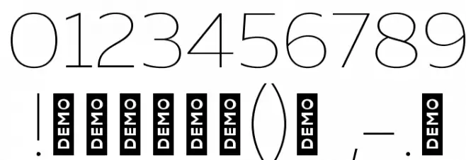 MullerThinDEMO Font OTHER CHARS