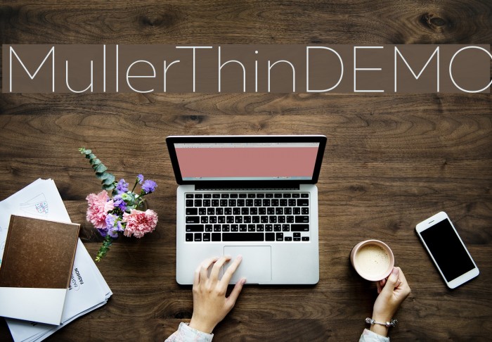 MullerThinDEMO Font examples