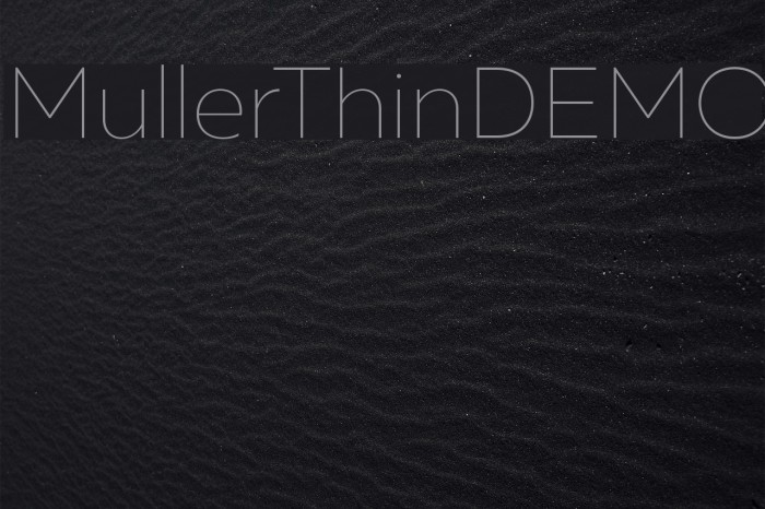 MullerThinDEMO Font examples