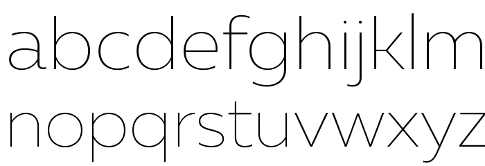MullerThinDEMO Font LOWERCASE