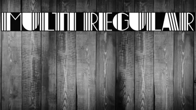 Multi Regular Font examples