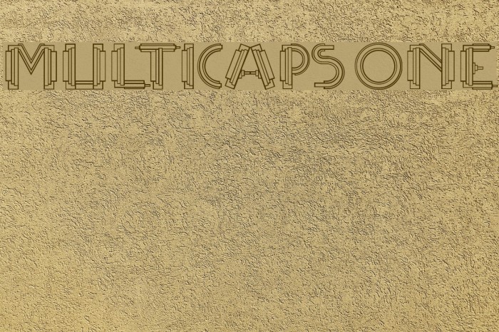 MultiCapsOne Font examples