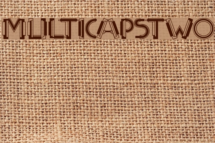 MultiCapsTwo Font examples