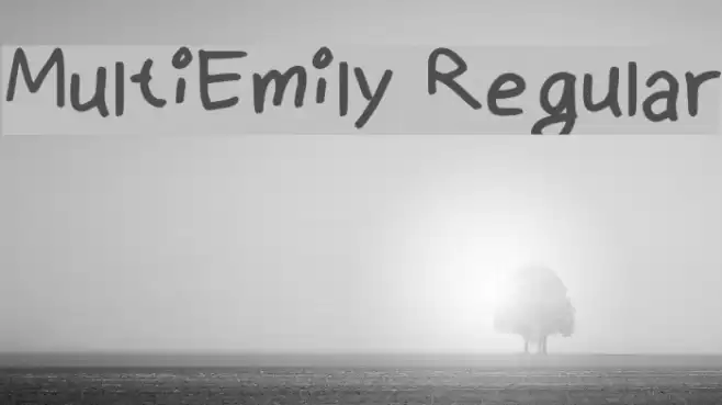 MultiEmily Regular Font examples
