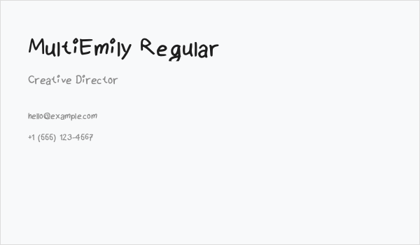 MultiEmily Regular Business Card