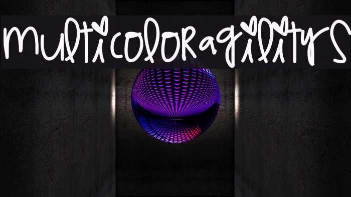 MulticolorAgilitys Font examples