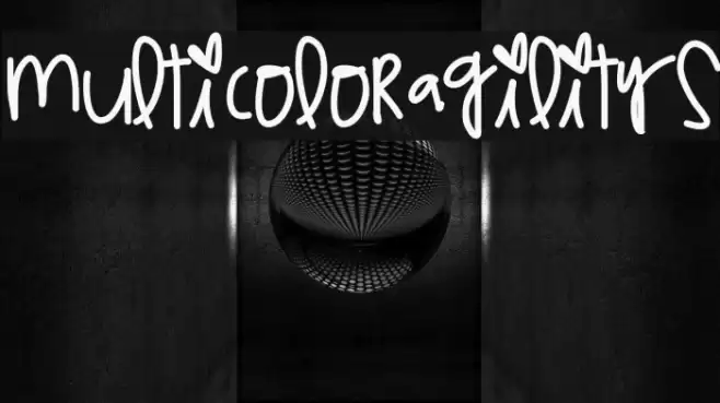 MulticolorAgilitys Font examples