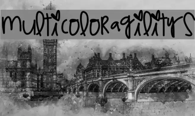 MulticolorAgilitys Font examples