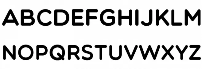 Multicolore Schriftart Groß