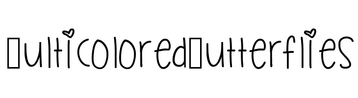 MulticoloredButterflies  Frei Schriftart Herunterladen