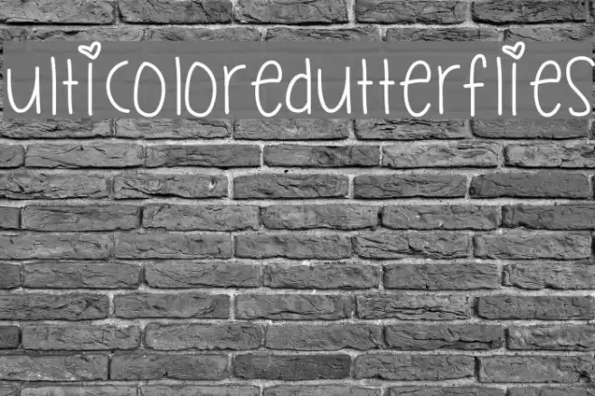 MulticoloredButterflies Font examples