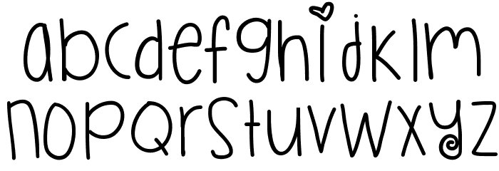 MulticoloredButterflies Font LOWERCASE