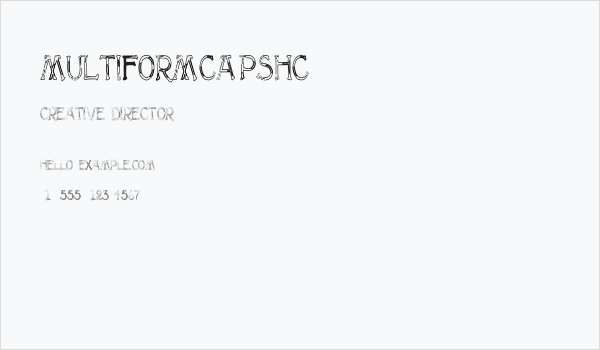 MultiformCapsHC Business Card