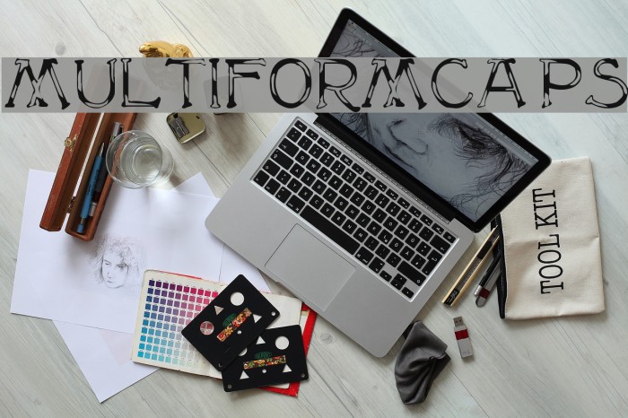 MultiformCaps Font examples