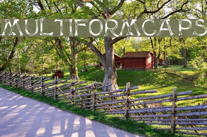 MultiformCaps Font examples